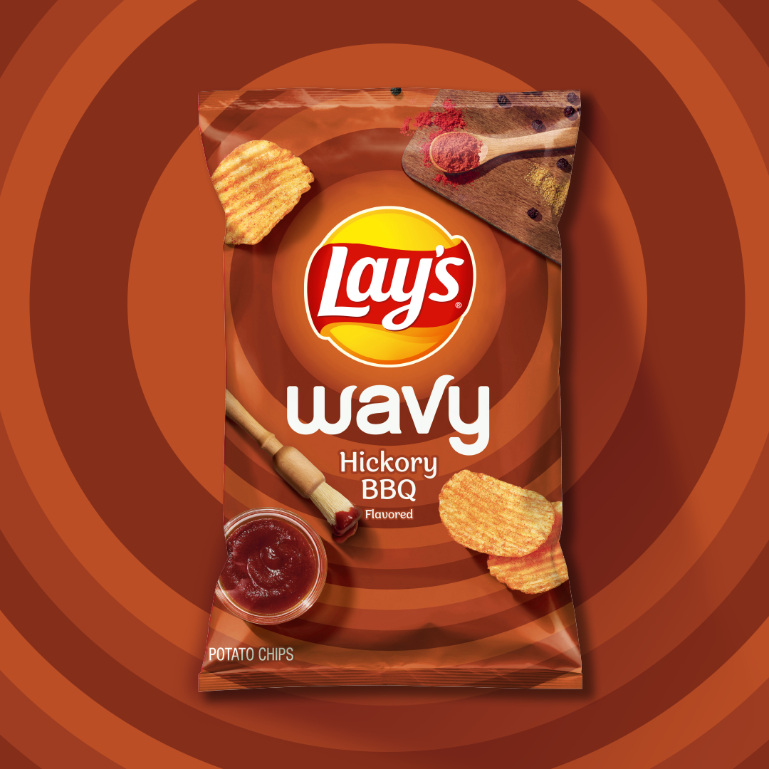 LAY S Wavy Hickory BBQ Flavored Potato Chips